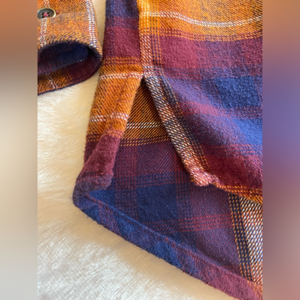 BKE Plaid Boyfriend Button Up Shirt Size XS - Picture 9 of 15